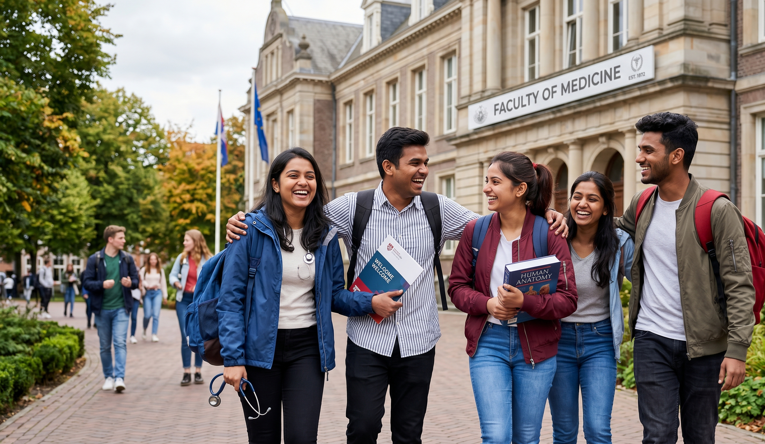 Students studying